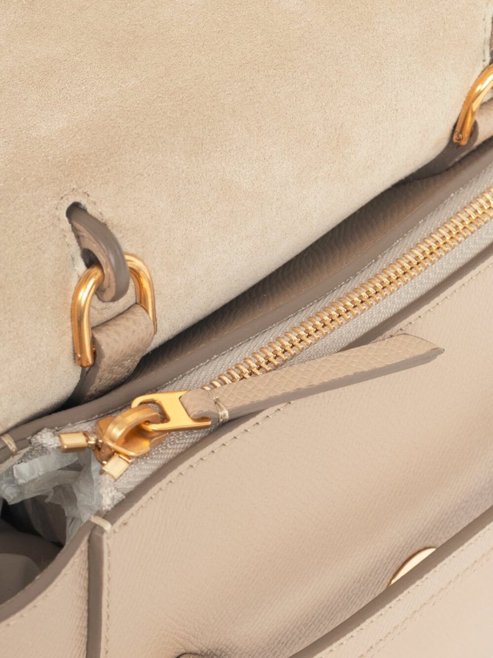 Celine Taupe Grained Calfskin Micro Belt Bag - Picture 11 of 14